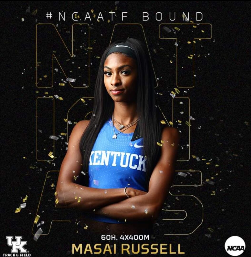 Kentucky track athlete posing with arms crossed
